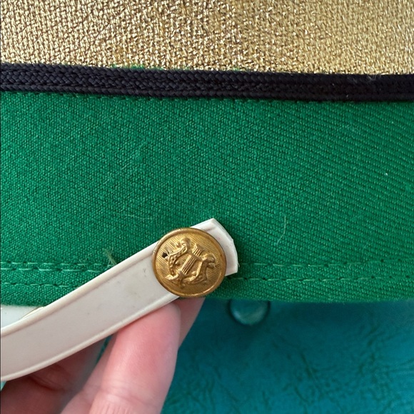 Vintage Ostwald green and gold starburst marching band hat shako - Picture 10 of 16